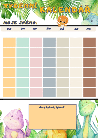 Plánovací kalendář pro děti